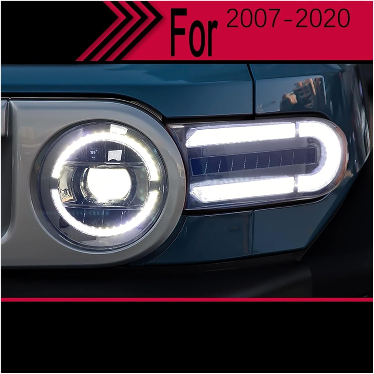 FJクルーザー LEDヘッドライト デイライト付き